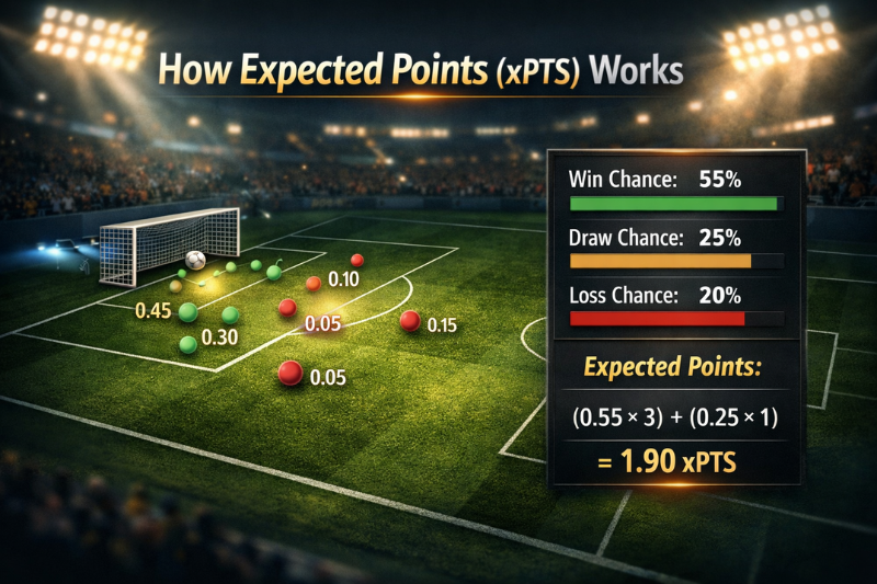 How does Expected Points (xPTS) work in football?