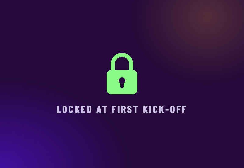 Goal Rush cards lock at the first kick-off