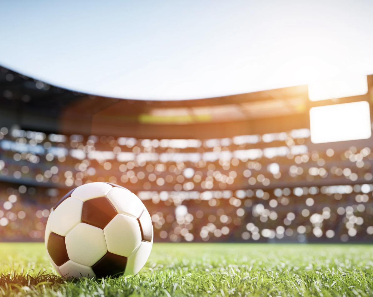 Football on pitch at the Premier League